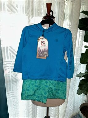 NWT Infant Baby Boy Swim Rashguard & Swim Trunks Set by Avalanche Sz 24 months